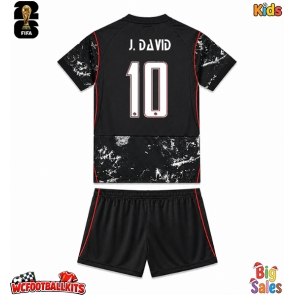 Canada Jonathan David #10 Replica Away Stadium Kit for Kids World Cup 2026 Short Sleeve (+ pants)